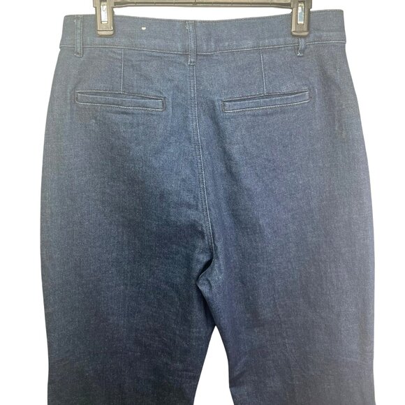 Loft Outlet Petite Trousers Dark Wash Denim Cotton Blend Size 12 Petite - Picture 6 of 15